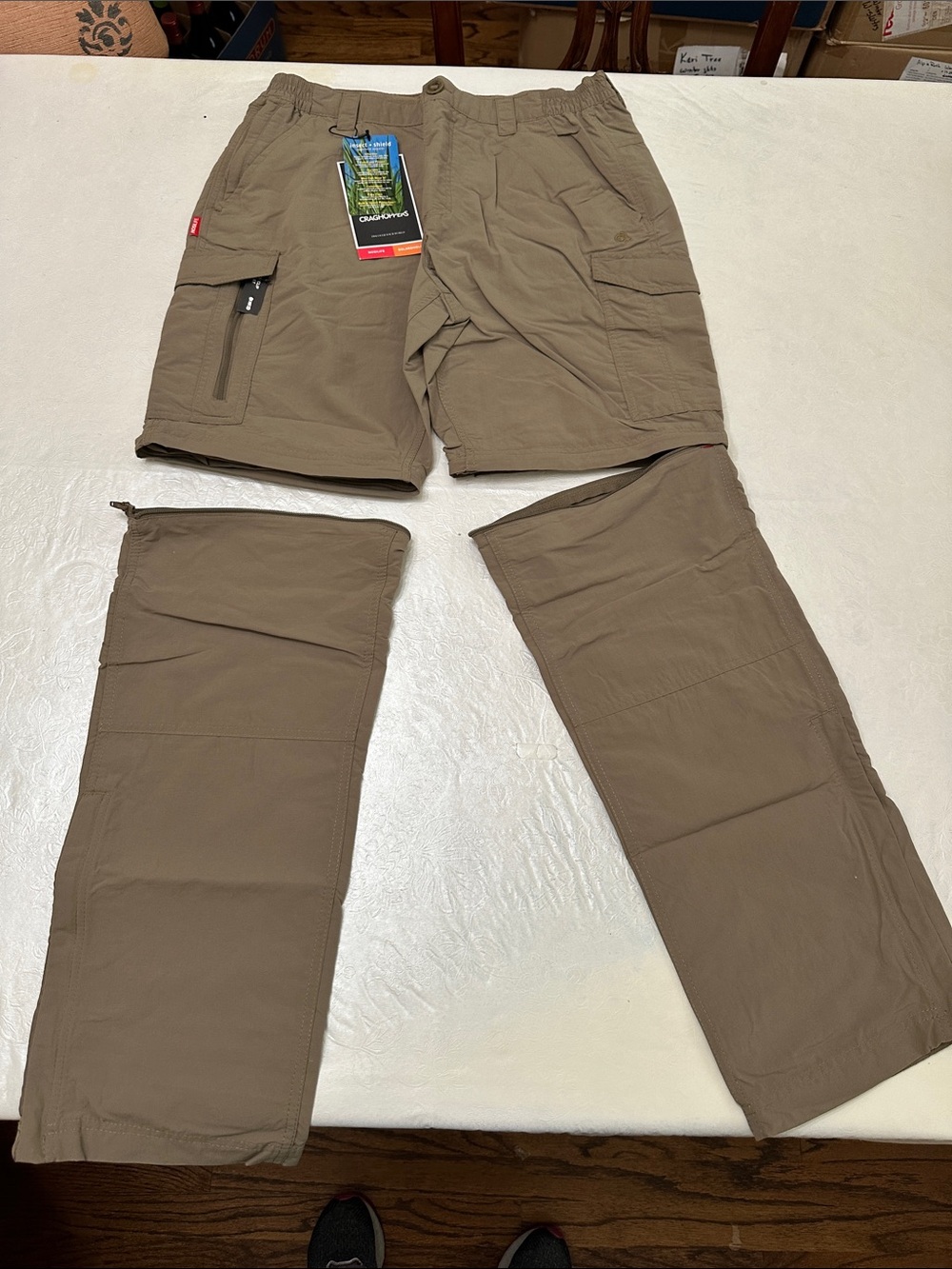 Craghoppers NOSILIFE CONVERTIBLE TROUSER - Pebble